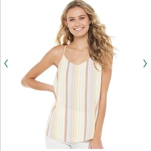 Junior’s Pink republic layering woven tank top